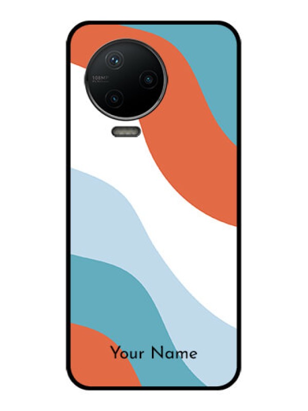 Custom Infinix Note 12 Pro Custom Metal Phone CaseColoured Waves Design