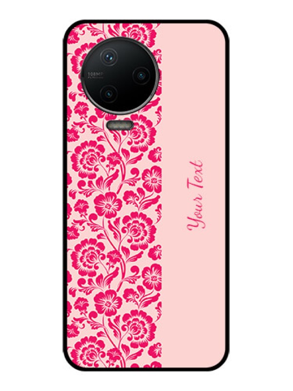 Custom Infinix Note 12 Pro Custom Metal Phone CaseAttractive Floral Pattern Design