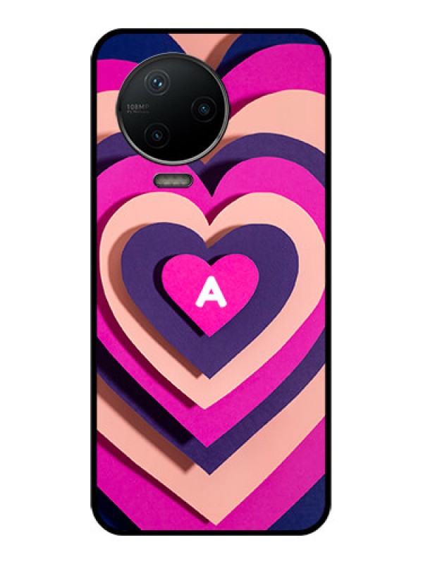 Custom Infinix Note 12 Pro Custom Metal Phone CaseCute Heart Pattern Design
