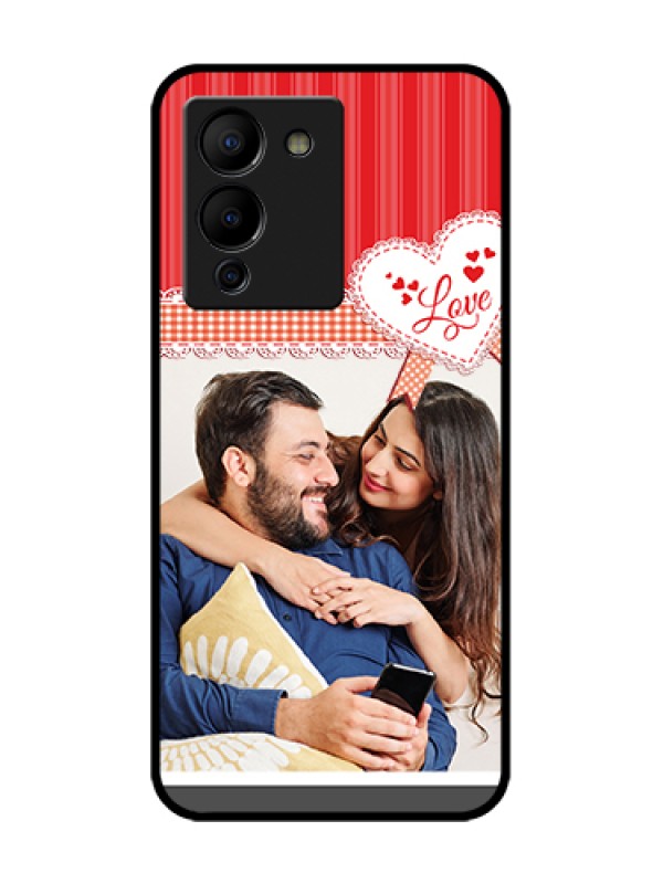 Custom Infinix Note 12 Turbo Custom Metal Phone Case - Red Love Pattern Design