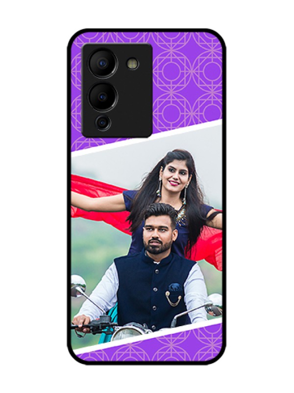 Custom Infinix Note 12 Turbo Custom Metal Phone Case - Violet Color Pattern Design