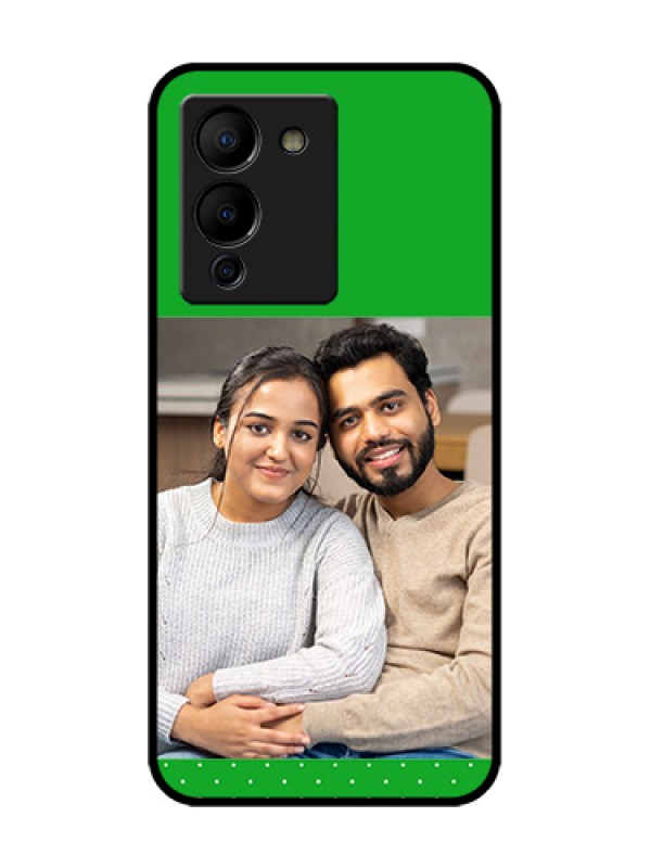 Custom Infinix Note 12 Turbo Custom Metal Phone Case - Green Pattern Design