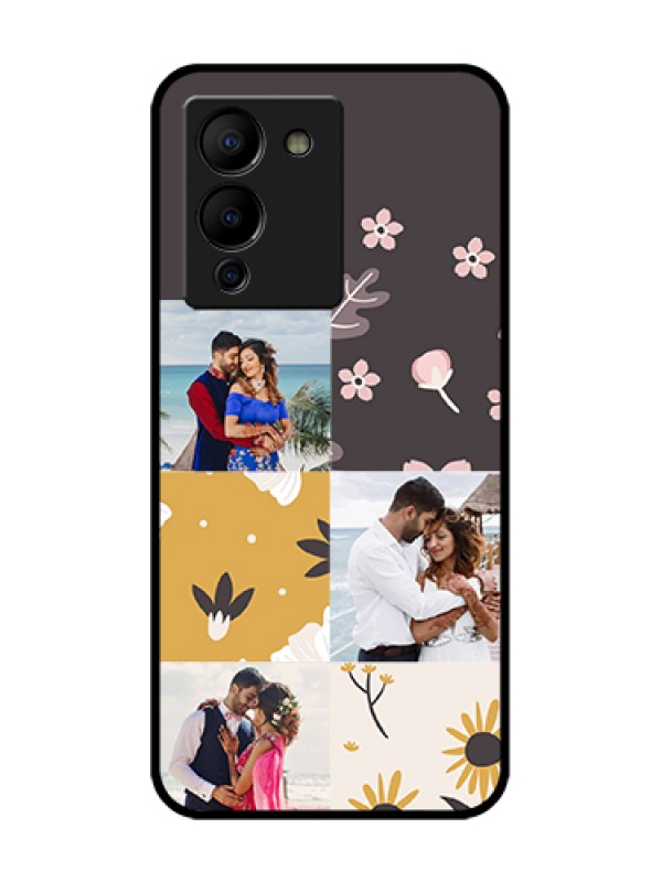 Custom Infinix Note 12 Turbo Custom Metal Phone Case - 3 Images With Floral Design