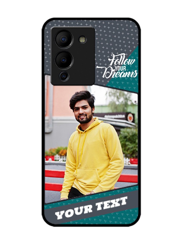 Custom Infinix Note 12 Turbo Custom Metal Phone Case - Background Pattern Design With Quote