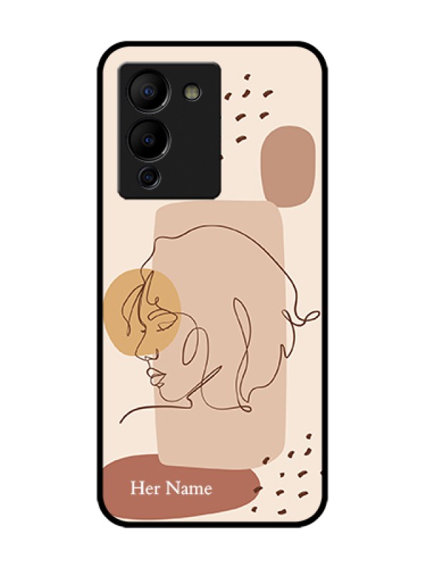 Custom Infinix Note 12 Turbo Custom Metal Phone Case - Calm Woman Line Art Design