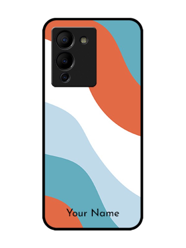 Custom Infinix Note 12 Turbo Custom Metal Phone Case - Coloured Waves Design