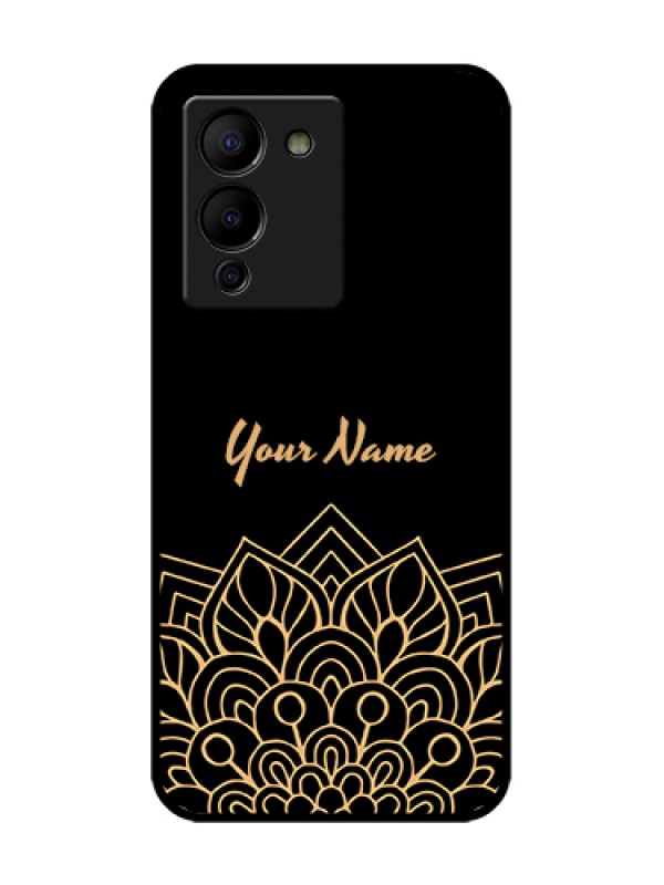 Custom Infinix Note 12 Turbo Custom Metal Phone Case - Golden Mandala Design