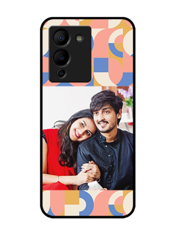 Custom Infinix Note 12 Turbo Custom Metal Phone Case - Semi - Circle Maze Pattern Design