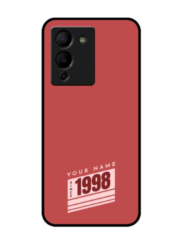 Custom Infinix Note 12 Turbo Custom Metal Phone Case - Red Custom Year Of Birth Design