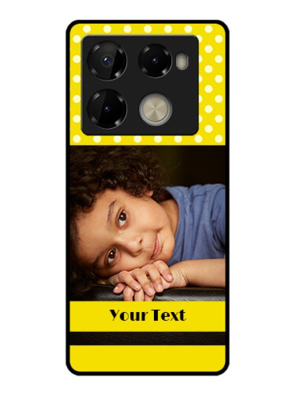 Custom Infinix Note 40 Pro 5G Custom Metal Phone CaseBright Yellow Case Design