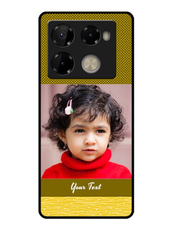 Custom Infinix Note 40 Pro 5G Custom Metal Phone CaseSimple Green Color Design