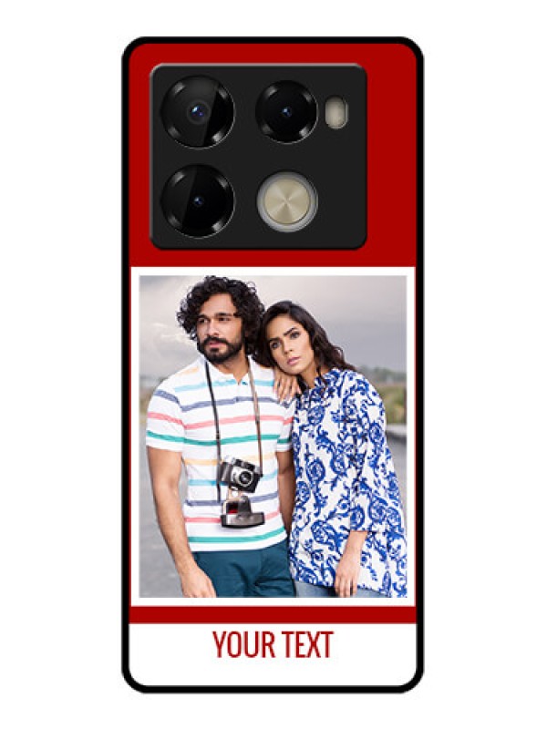 Custom Infinix Note 40 Pro 5G Custom Metal Phone CaseRed Color Design