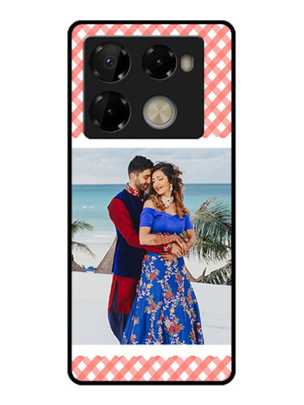 Custom Infinix Note 40 Pro 5G Custom Metal Phone CasePink Pattern Design