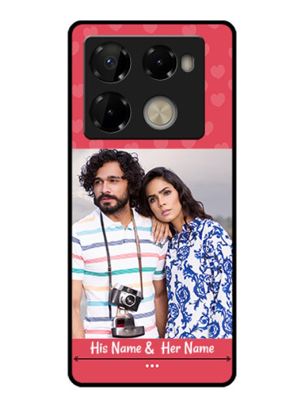 Custom Infinix Note 40 Pro 5G Custom Metal Phone CaseSimple Love Design