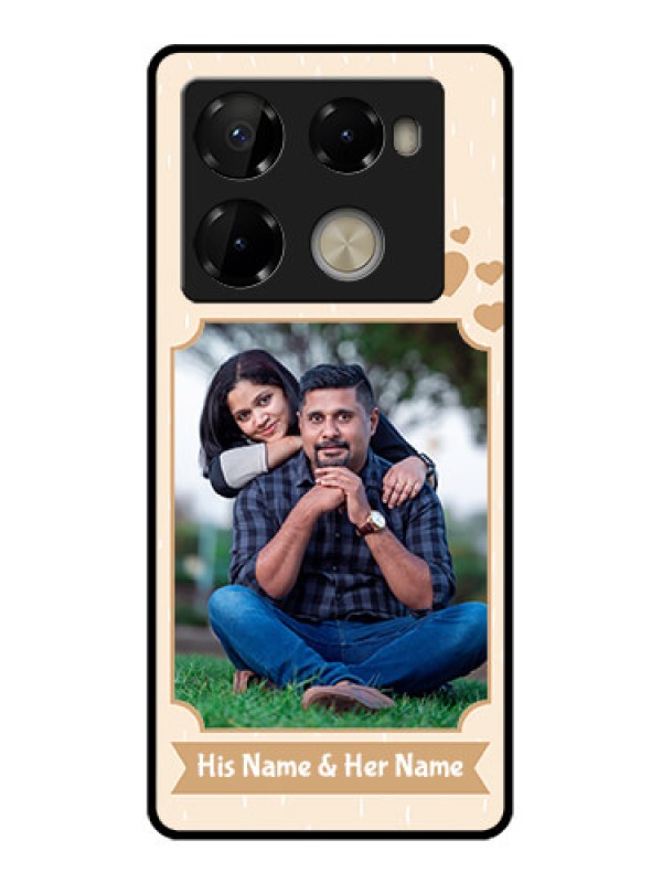 Custom Infinix Note 40 Pro 5G Custom Metal Phone CaseWith Confetti Love Design