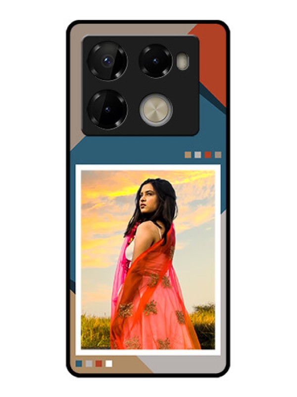 Custom Infinix Note 40 Pro 5G Custom Metal Phone CaseRetro Color Pallet Design