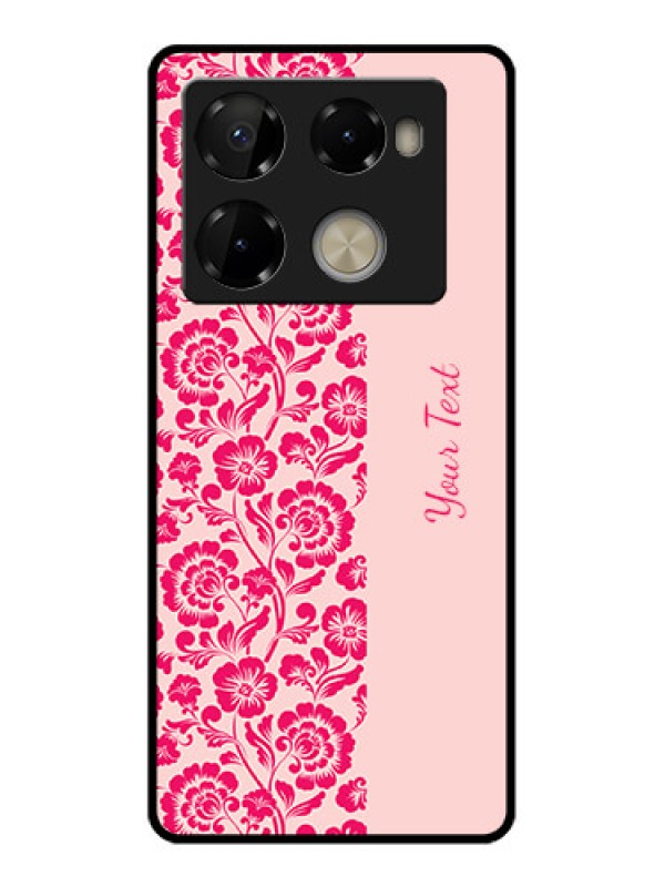 Custom Infinix Note 40 Pro 5G Custom Metal Phone CaseAttractive Floral Pattern Design