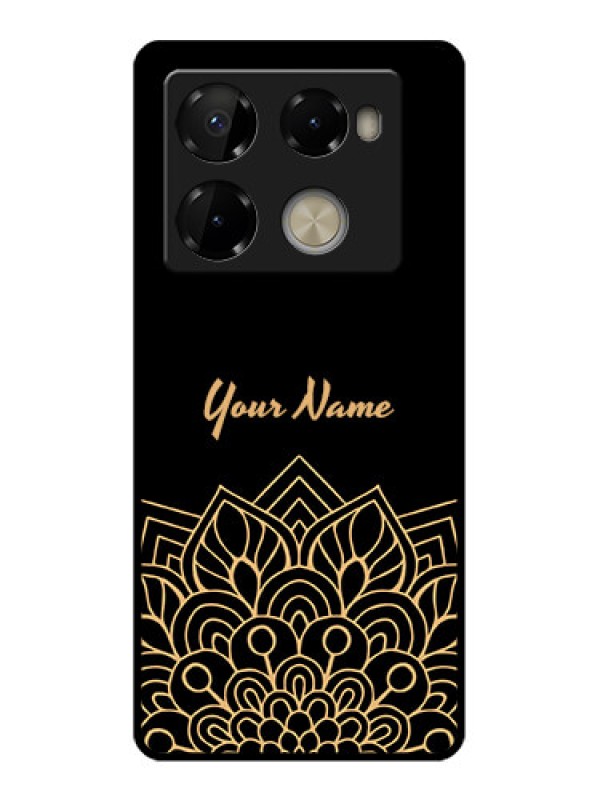 Custom Infinix Note 40 Pro 5G Custom Metal Phone CaseGolden Mandala Design