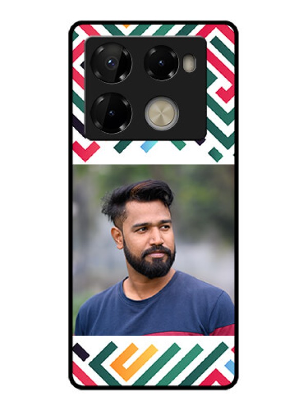 Custom Infinix Note 40 Pro 5G Custom Metal Phone CaseColorful Maze Pattern Design