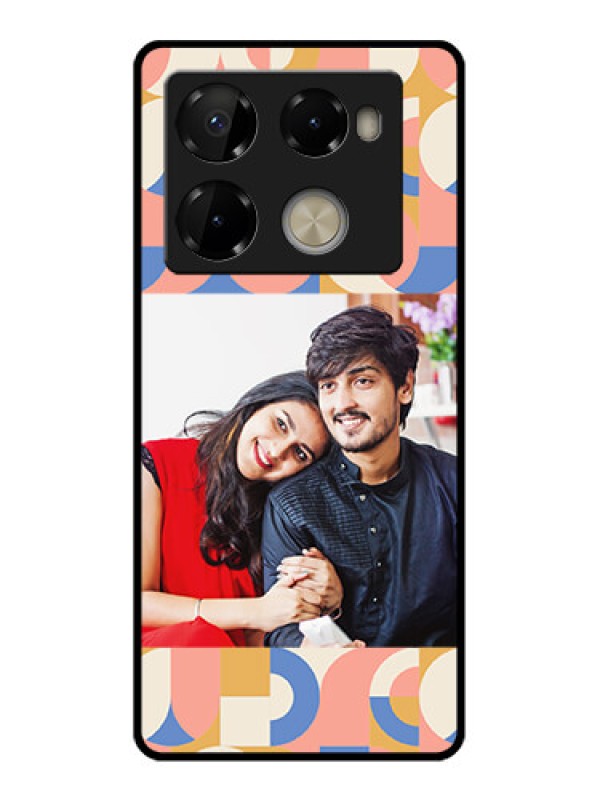 Custom Infinix Note 40 Pro 5G Custom Metal Phone CaseSemi - Circle Maze Pattern Design