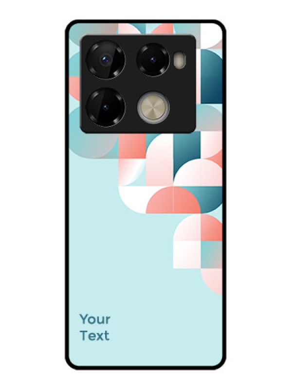 Custom Infinix Note 40 Pro 5G Custom Metal Phone CaseStylish Semi - Circle Pattern Design