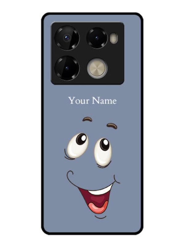 Custom Infinix Note 40 Pro 5G Custom Metal Phone CaseLaughing Cartoon Face Design