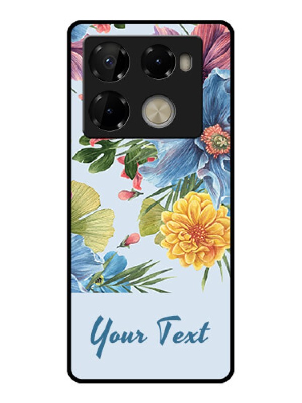 Custom Infinix Note 40 Pro 5G Custom Metal Phone CaseStunning Watercolored Flowers Painting Design