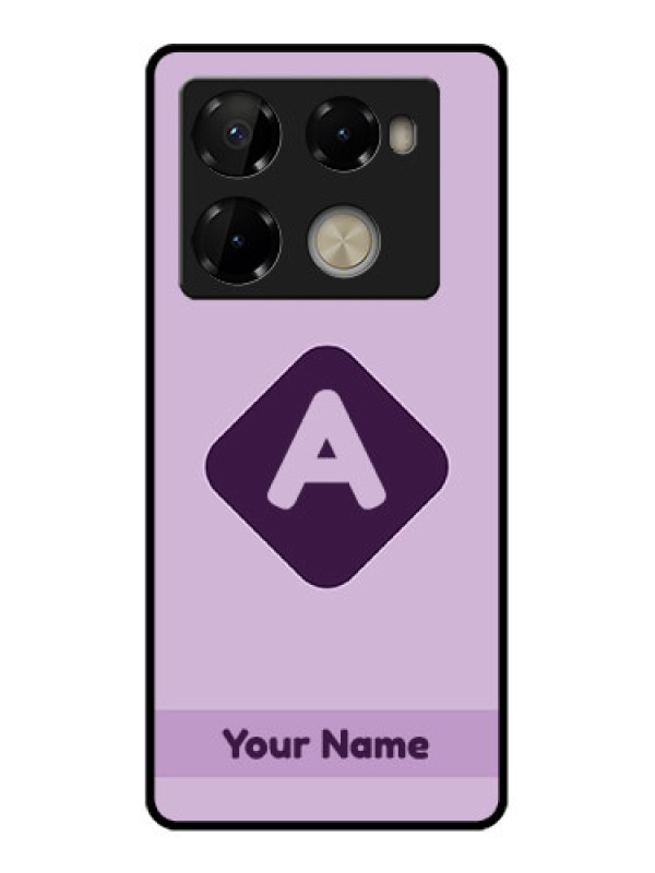 Custom Infinix Note 40 Pro 5G Custom Metal Phone CaseCustom Letter In Curved Badge Design