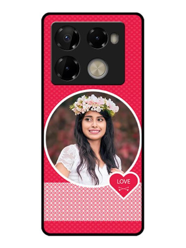 Custom Infinix Note 40 Pro Plus 5G Custom Metal Phone Case - Pink Color Pattern Design