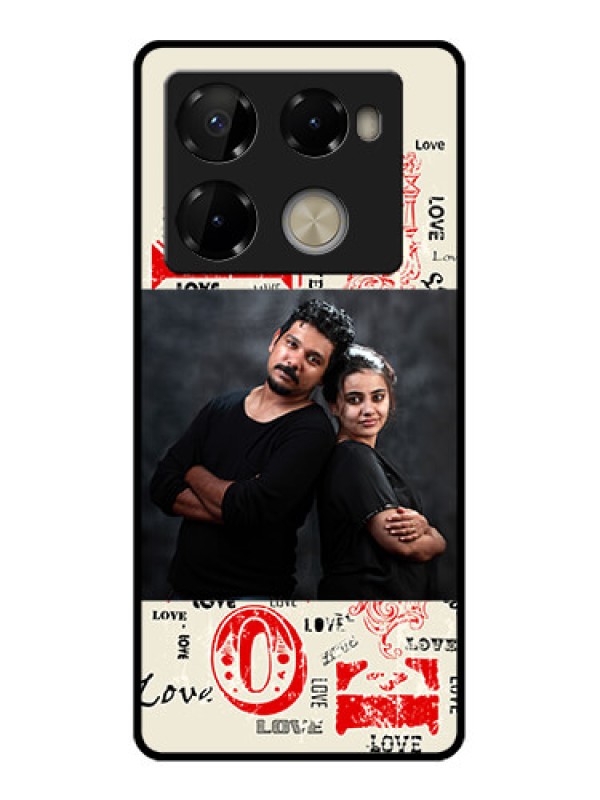 Custom Infinix Note 40 Pro Plus 5G Custom Metal Phone Case - Trendy Love Design Case