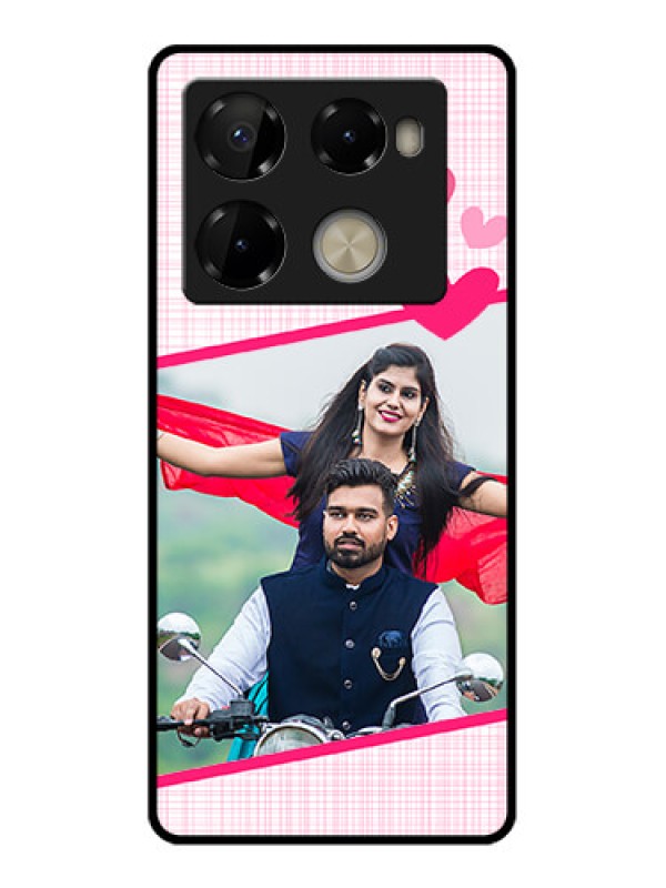 Custom Infinix Note 40 Pro Plus 5G Custom Metal Phone Case - Love Shape Heart Design