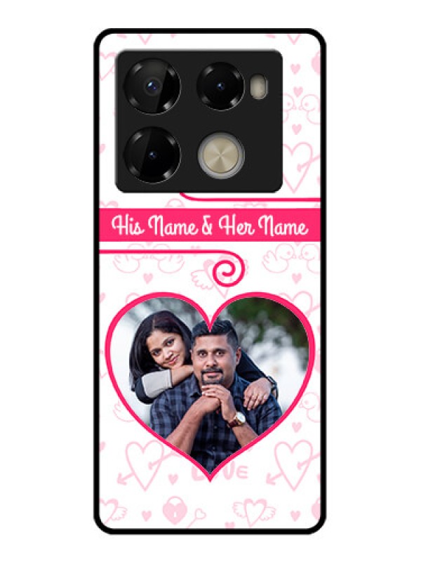 Custom Infinix Note 40 Pro Plus 5G Custom Metal Phone Case - Heart Shape Love Design