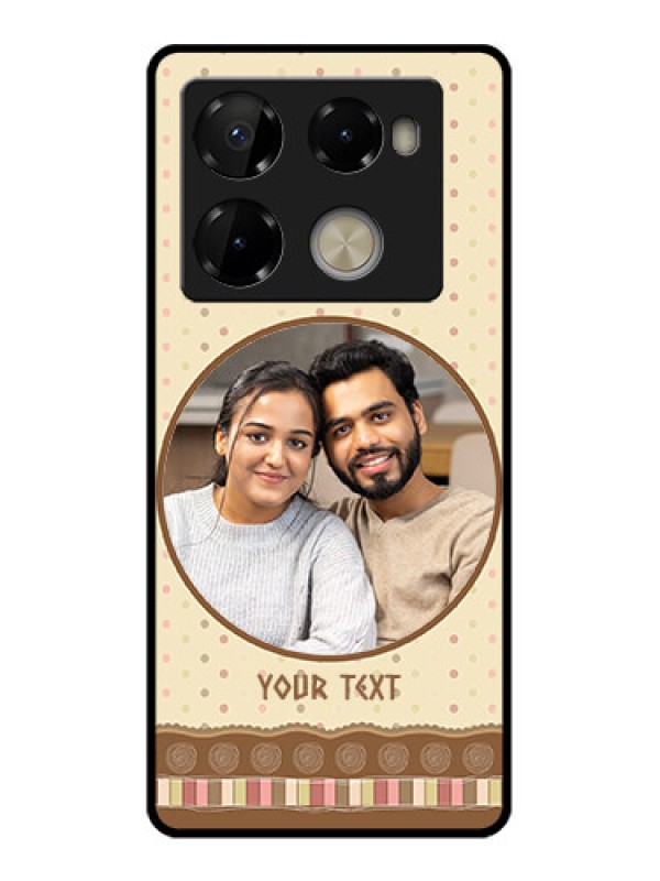 Custom Infinix Note 40 Pro Plus 5G Custom Metal Phone Case - Brown Dotted Mobile Case Design