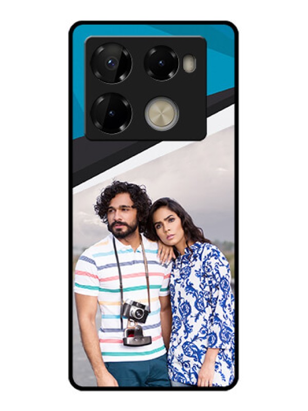 Custom Infinix Note 40 Pro Plus 5G Custom Metal Phone Case - Simple Pattern Photo Upload Design