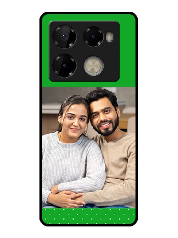 Custom Infinix Note 40 Pro Plus 5G Custom Metal Phone Case - Green Pattern Design