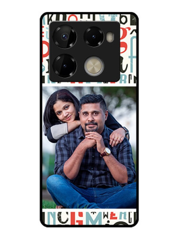 Custom Infinix Note 40 Pro Plus 5G Custom Metal Phone Case - Alphabet Design