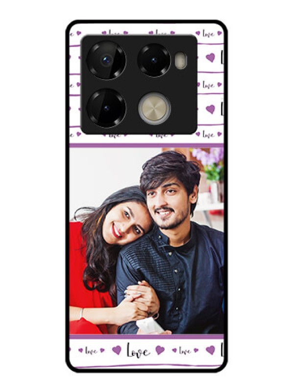 Custom Infinix Note 40 Pro Plus 5G Custom Metal Phone Case - Couples Heart Design