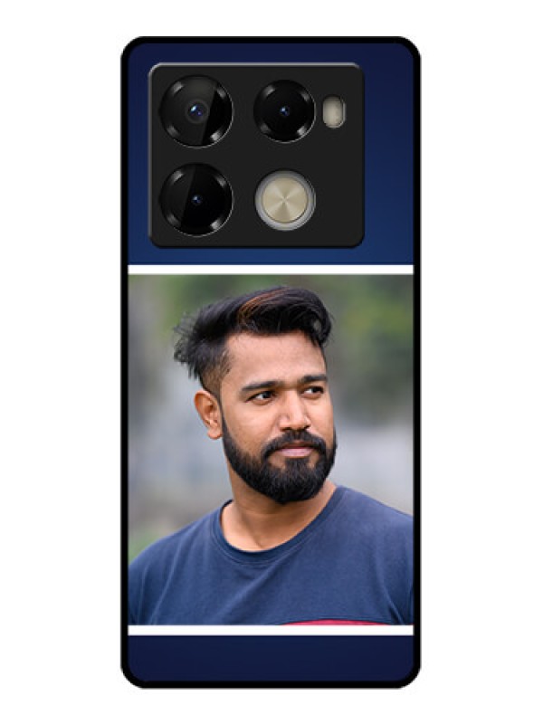 Custom Infinix Note 40 Pro Plus 5G Custom Metal Phone Case - Simple Royal Blue Design