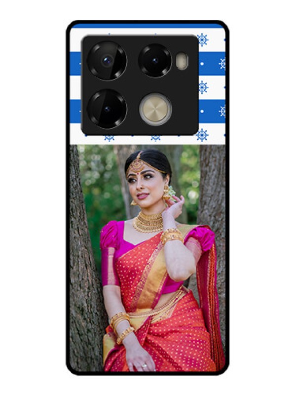 Custom Infinix Note 40 Pro Plus 5G Custom Metal Phone Case - Snow Pattern Design