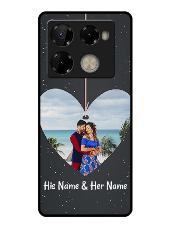 Custom Infinix Note 40 Pro Plus 5G Custom Metal Phone Case - Hanging Heart Design