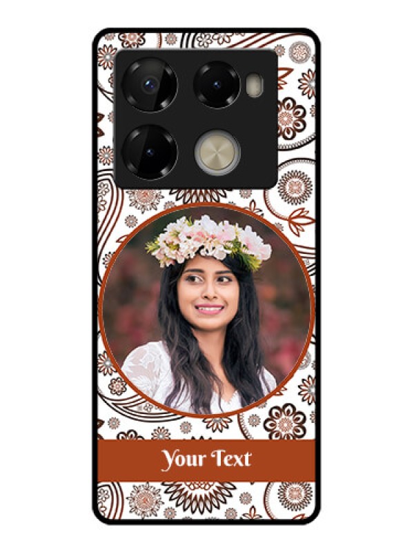 Custom Infinix Note 40 Pro Plus 5G Custom Metal Phone Case - Abstract Flower Design