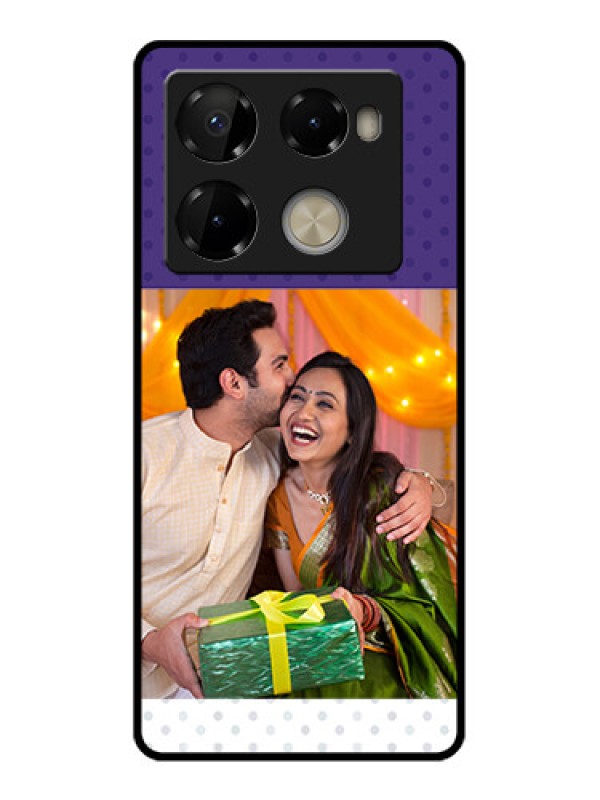 Custom Infinix Note 40 Pro Plus 5G Custom Metal Phone Case - Violet Colored Pattern Design