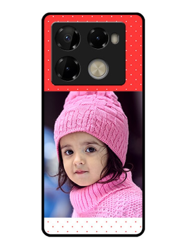 Custom Infinix Note 40 Pro Plus 5G Custom Metal Phone Case - Red Pattern Design
