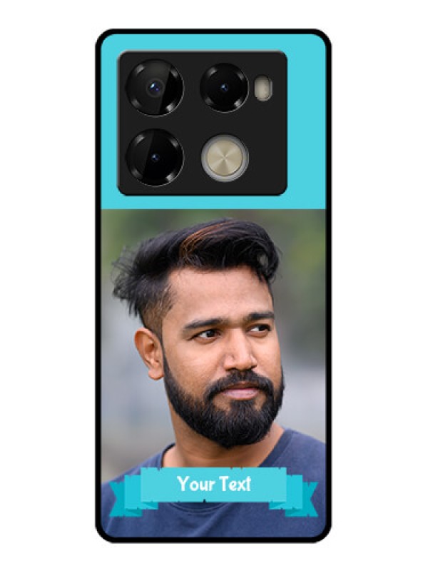 Custom Infinix Note 40 Pro Plus 5G Custom Metal Phone Case - Blue Color Design