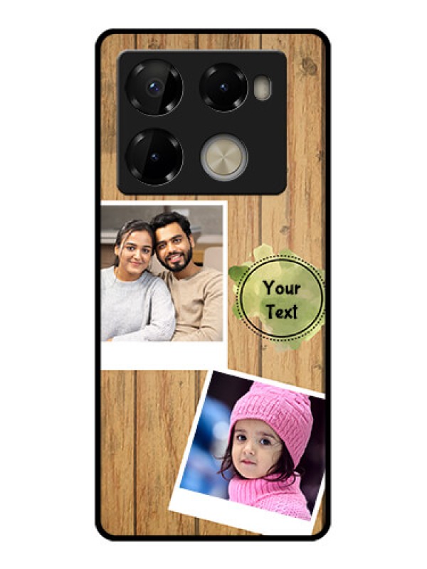 Custom Infinix Note 40 Pro Plus 5G Custom Metal Phone Case - Wooden Texture Design