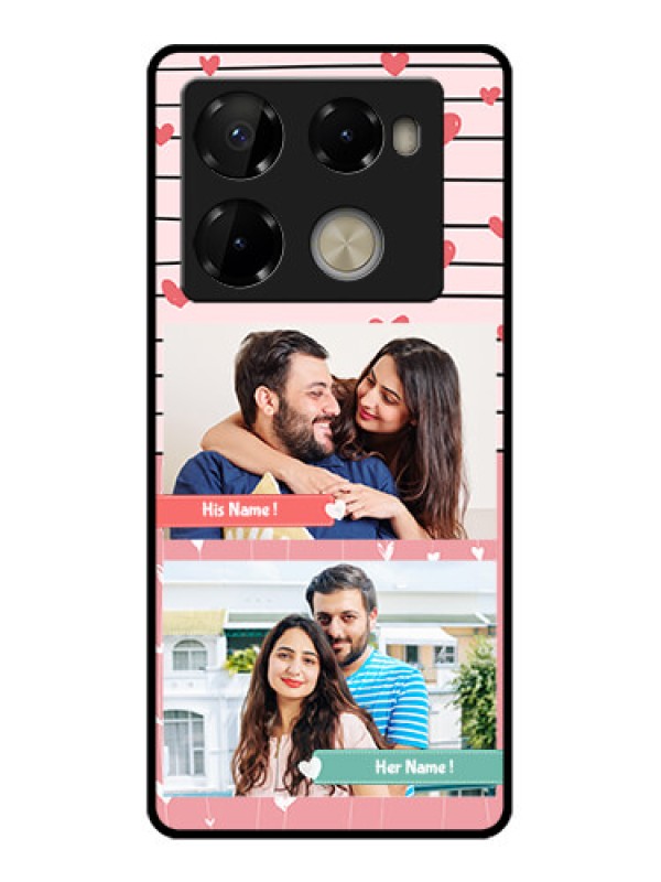 Custom Infinix Note 40 Pro Plus 5G Custom Metal Phone Case - Photo With Heart Design