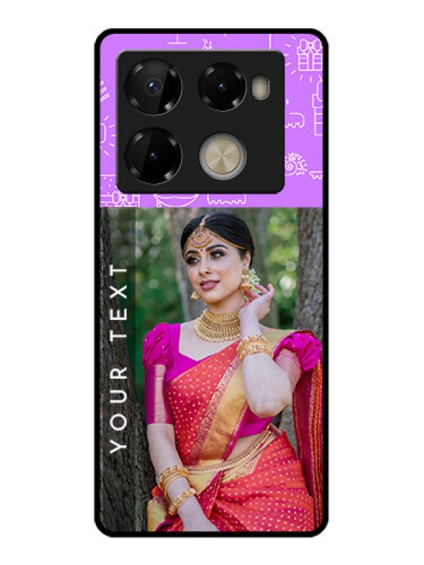 Custom Infinix Note 40 Pro Plus 5G Custom Metal Phone Case - Birthday Icons Design