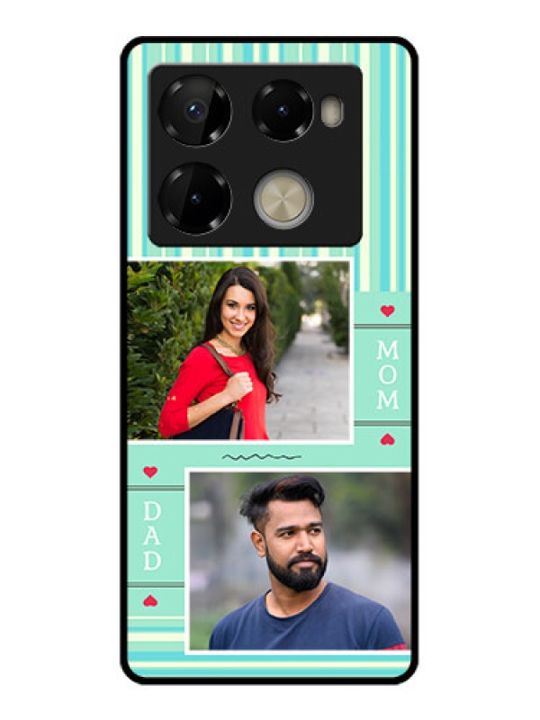 Custom Infinix Note 40 Pro Plus 5G Custom Metal Phone Case - Mom and Dad Pic Design