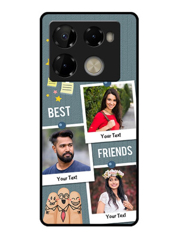 Custom Infinix Note 40 Pro Plus 5G Custom Metal Phone Case - Sticky Frames And Friendship Design