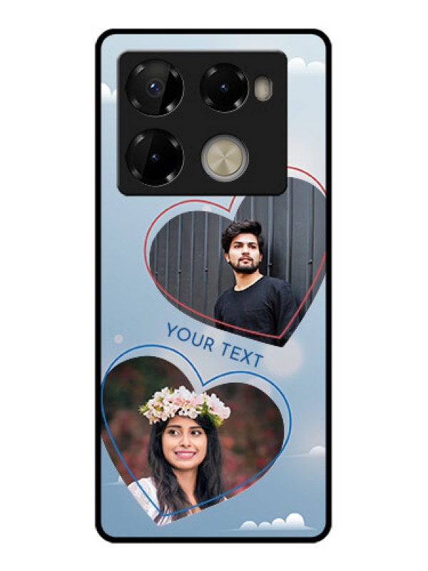 Custom Infinix Note 40 Pro Plus 5G Custom Metal Phone Case - Blue Color Couple Design